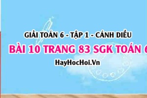 Giải bài 10 trang 83 Toán 6 Tập 1 SGK Cánh Diều